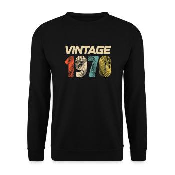 Vintage 1970 Retro - Best-seller - Sweat-shirt Unisexe - noir - Devant - Alina (178cm) & Michal (187cm)