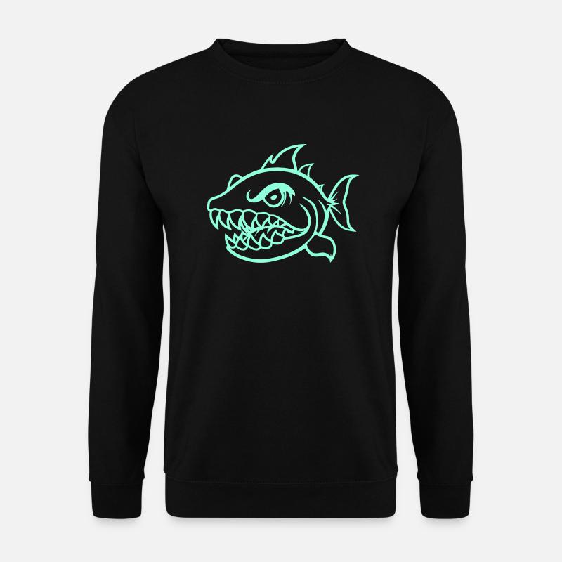 piranha comic - Unisex Pullover - Schwarz