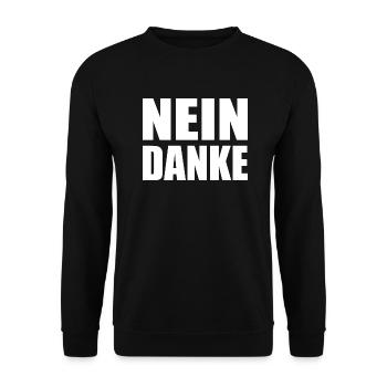 Nein danke - Unisex Pullover - Schwarz - Vorne - Alina (178cm) & Michal (187cm)