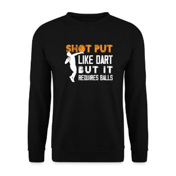 lancer du poids comme les fléchettes mais il nécessite des balles Design - Sweat-shirt Unisexe - noir - Devant - Alina (178cm) & Michal (187cm)