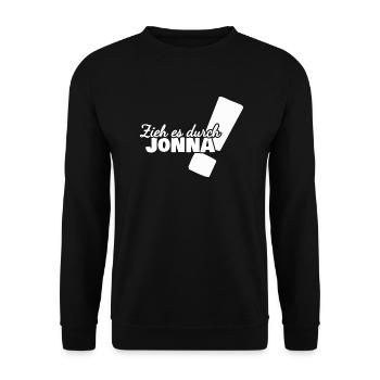 Cadeau pour Jonna - Sweat-shirt Unisexe - noir - Devant - Alina (178cm) & Michal (187cm)