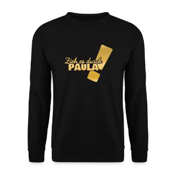 Paula comme prénom - Sweat-shirt Unisexe - noir - Devant - Alina (178cm) & Michal (187cm)