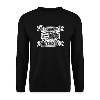 Darian as a given name - Unisex Sweatshirt - black - Front - Alina (178cm) & Michal (187cm)