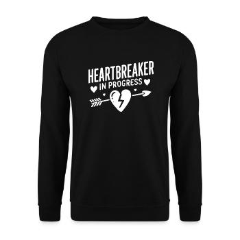 Crève-cœur en cours - Sweat-shirt Unisexe - noir - Devant - Alina (178cm) & Michal (187cm)