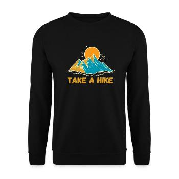 Take a hike - Unisex Sweatshirt - black - Front - Alina (178cm) & Michal (187cm)
