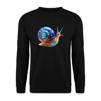 Snail Snails Outfit Cool Funny - Unisex Sweatshirt - black - Front - Alina (178cm) & Michal (187cm)