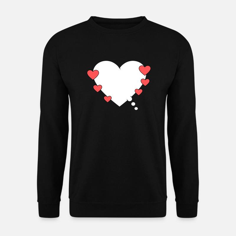 Thought bubble with heart - Unisex Sweatshirt - black