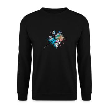 badminton, badminton, coloré, peinture, graffiti - Sweat-shirt Unisexe - noir - Devant - Alina (178cm) & Michal (187cm)