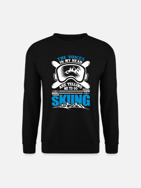 Funny Skier Snowboarding winter sport ski ar - Unisex Pullover - Schwarz