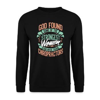 Strong Woman Chiropractor Profession Gift Idea - Unisex Sweatshirt - black - Front - Alina (178cm) & Michal (187cm)