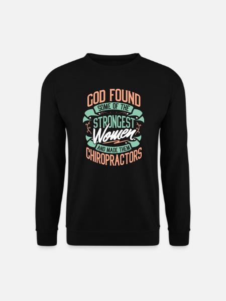 Starke Frau Chiropraktiker Beruf Geschenkidee - Unisex Pullover - Schwarz