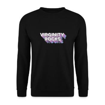 Virginity Rocks - Unisex Sweatshirt - black - Front - Alina (178cm) & Michal (187cm)