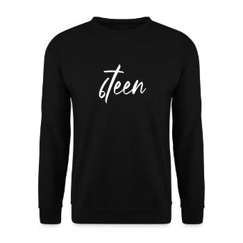 16 ans cadeau 16e anniversaire adolescent 2005 - Sweat-shirt Unisexe - noir - Devant - Alina (178cm) & Michal (187cm)