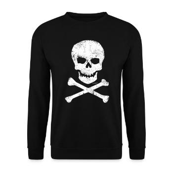 Skulls and bones - Unisex Sweatshirt - black - Front - Alina (178cm) & Michal (187cm)