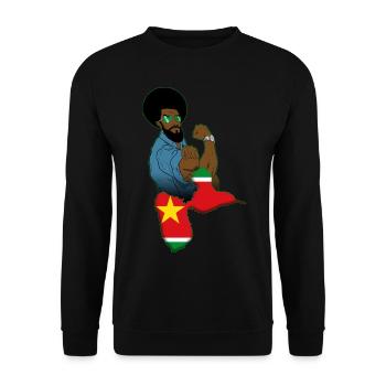 Guadeloupe Flag Antilles Gwada Caribbean - Unisex Sweatshirt - black - Front - Alina (178cm) & Michal (187cm)