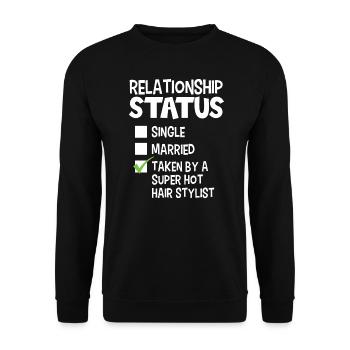 Drôle son et son idée de cadeau Coiffeur - Sweat-shirt Unisexe - noir - Devant - Alina (178cm) & Michal (187cm)