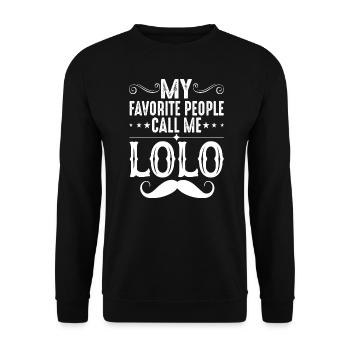 My Favorite People Call Me Lolo Grandpa Mens - Unisex Sweatshirt - black - Front - Alina (178cm) & Michal (187cm)
