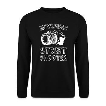 Invisible Street Shooter Photowalk - Unisex Pullover - Schwarz - Vorne - Alina (178cm) & Michal (187cm)