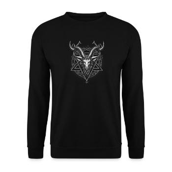 Black Coven - Finstertier - Unisex Pullover - Schwarz - Vorne - Alina (178cm) & Michal (187cm)