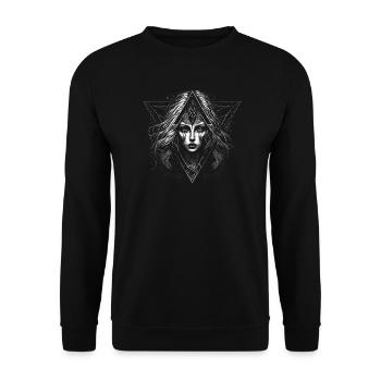 Black Coven - Schattenhaar - Unisex Pullover - Schwarz - Vorne - Alina (178cm) & Michal (187cm)