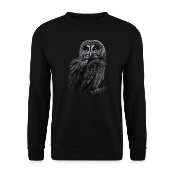 Sooty Owl - Unisex Sweatshirt - black - Front - Alina (178cm) & Michal (187cm)