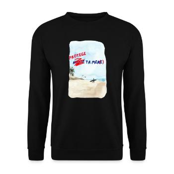 Potege ta mer - Sweat-shirt Unisexe - noir - Devant - Alina (178cm) & Michal (187cm)