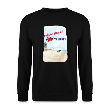 Prends soin de ta mer - Sweat-shirt Unisexe - noir - Devant - Alina (178cm) & Michal (187cm)