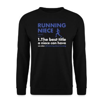 Sport Niece Running - Unisex Sweatshirt - black - Front - Alina (178cm) & Michal (187cm)