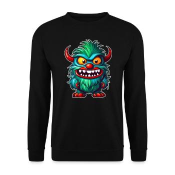 Monstre laid - Sweat-shirt Unisexe - noir - Devant - Alina (178cm) & Michal (187cm)