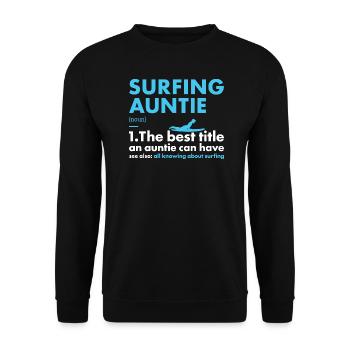 Sport Auntie Surf - Sweat-shirt Unisexe - noir - Devant - Alina (178cm) & Michal (187cm)