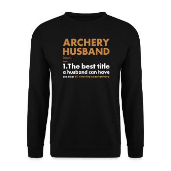 Sport Husband Archery - Unisex Sweatshirt - black - Front - Alina (178cm) & Michal (187cm)
