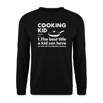 Cook Kid Définition Cuisine - Sweat-shirt Unisexe - noir - Devant - Alina (178cm) & Michal (187cm)