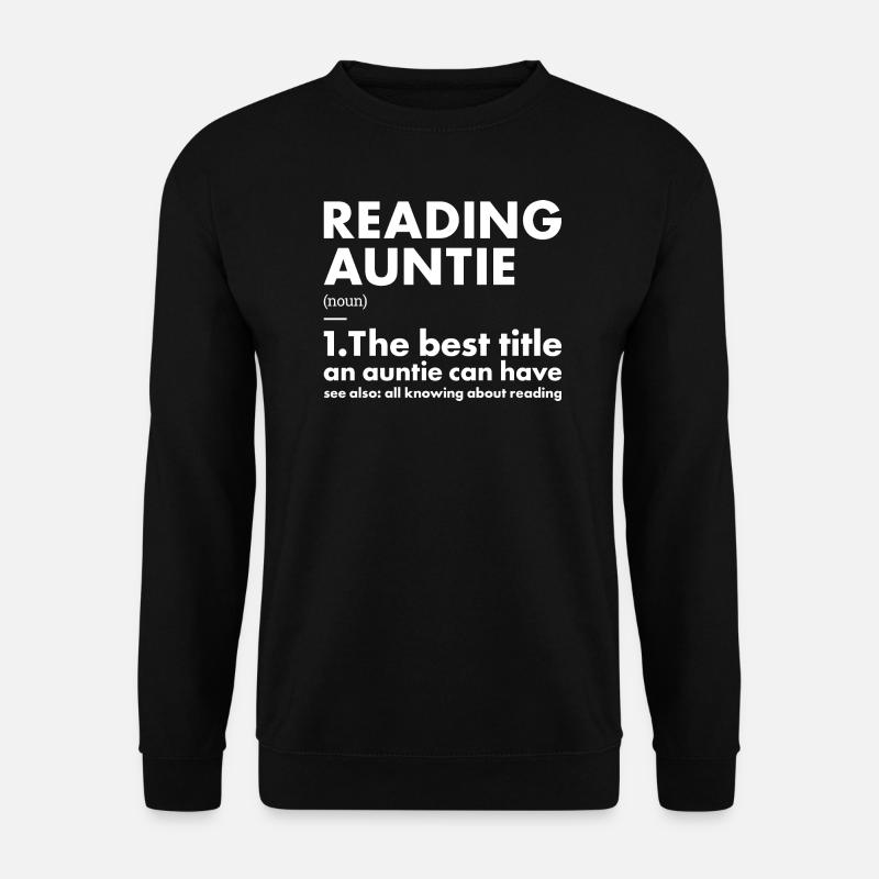 Reader Auntie Definition Reading - Unisex Pullover - Schwarz