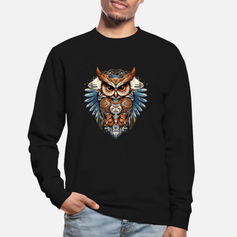 Belle chouette décorée dans un style moderne Sweat-shirt Unisexe