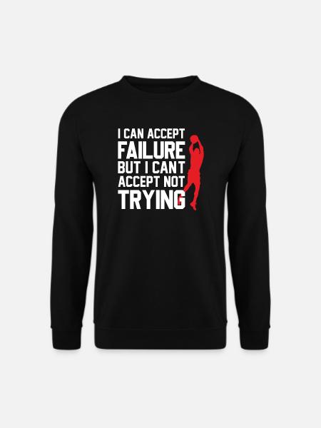 Cool basketbalontwerp met motiverende spreuk - Uniseks sweater - zwart