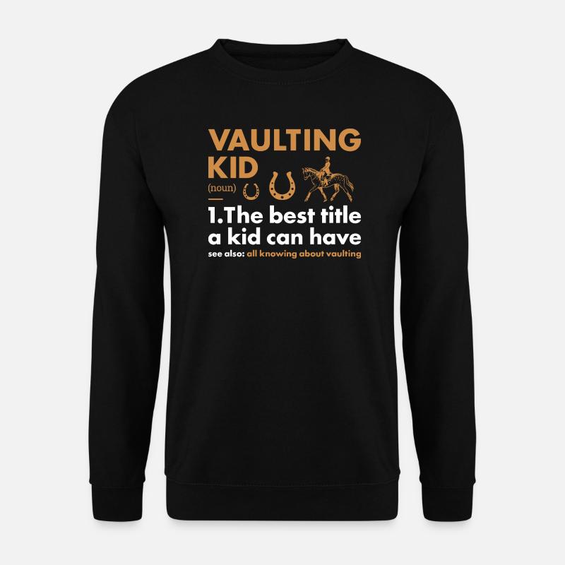 Vaulter Kid Definition Vaulting - Unisex Pullover - Schwarz
