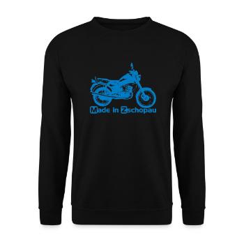 MZ ETZ 251 Zschopau - Unisex Pullover - Schwarz - Vorne - Alina (178cm) & Michal (187cm)