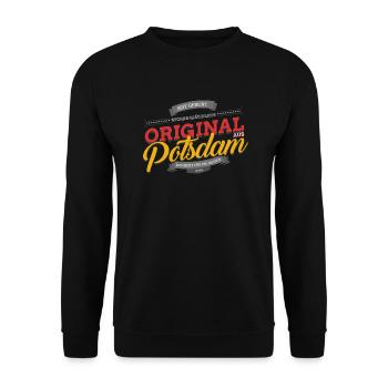 Original aus Potsdam - Unisex Pullover - Schwarz - Vorne - Alina (178cm) & Michal (187cm)