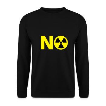 Nuclear Power No Thanks - Unisex Sweatshirt - black - Front - Alina (178cm) & Michal (187cm)