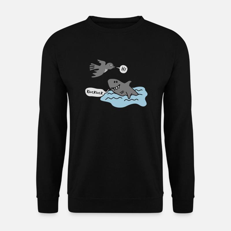 Kuckuck - Hai - Unisex Pullover - Schwarz