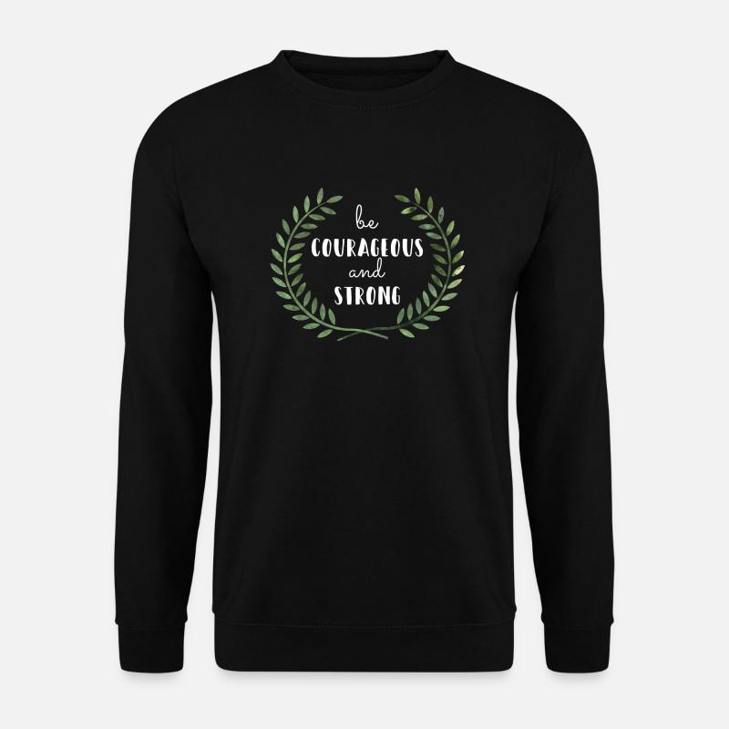 Sei mutig und stark Bibelvers Geschenk - Unisex Pullover - Schwarz