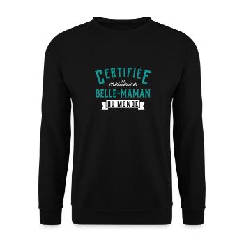 Meilleure belle maman - Sweat-shirt Unisexe - noir - Devant - Alina (178cm) & Michal (187cm)
