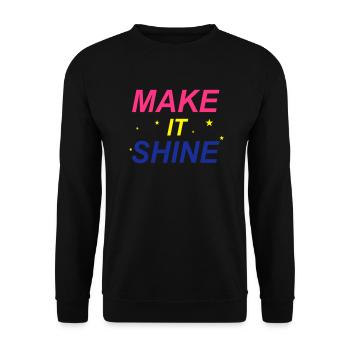 Make It Shine - Unisex Sweatshirt - black - Front - Alina (178cm) & Michal (187cm)
