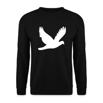 Colombe blanche de la paix - Sweat-shirt Unisexe - noir - Devant - Alina (178cm) & Michal (187cm)