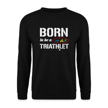 triathlon - Unisex Sweatshirt - black - Front - Alina (178cm) & Michal (187cm)