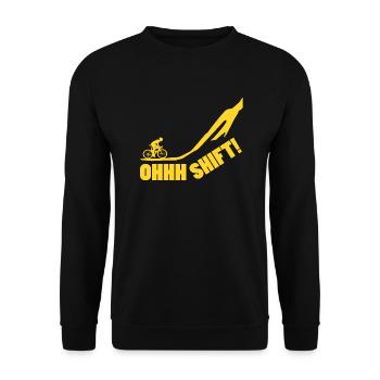 Road Bike Mountain Bike Oh Shift - Unisex Sweatshirt - black - Front - Alina (178cm) & Michal (187cm)