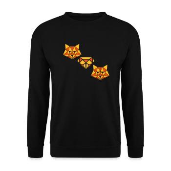 fox_diamond_02 - Sweat-shirt Unisexe - noir - Devant - Alina (178cm) & Michal (187cm)