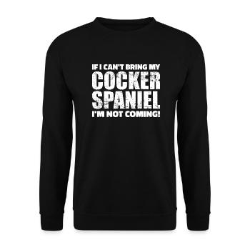 Cocker Spaniel - Sweat-shirt Unisexe - noir - Devant - Alina (178cm) & Michal (187cm)