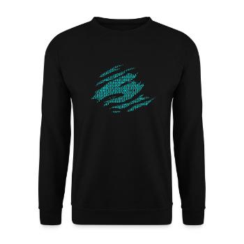 Binäre Zahlen Matrix - Unisex Pullover - Schwarz - Vorne - Alina (178cm) & Michal (187cm)