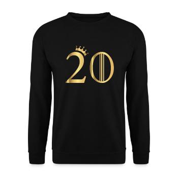 20years - Unisex Sweatshirt - black - Front - Alina (178cm) & Michal (187cm)